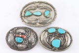 Lot of 3 Belt Buckles.