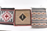 Three Table Top Indian Rugs.