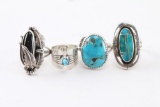 Lot of 4 Navajo Rings