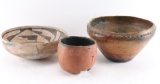 Lot of 3 Native American Pots.