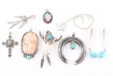 Lot of 9 Native American and Other Pendants