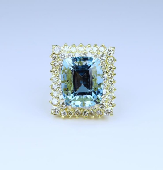 Glamorous Extra Fine Aquamarine & Diamond