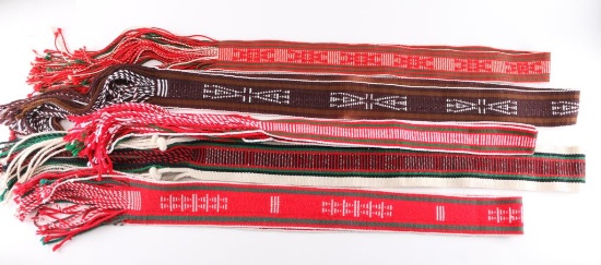 Lot of 9 Navajo Wedding Belts.