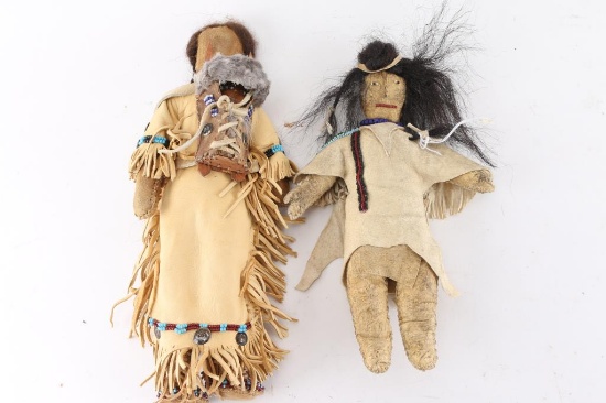 Lot of 2 Sioux Indian Dolls