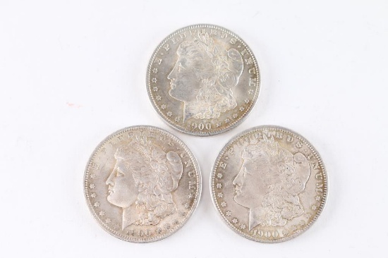 Lot of Three Morgan Silver Dollars