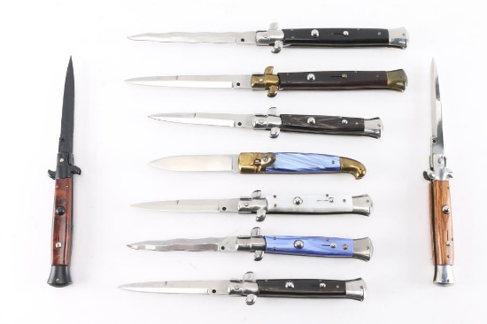 Collection of 9 Switchblade Knives