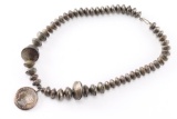 Handmade Navajo Coin Necklace.