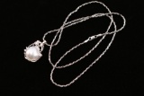 Freshwater Pearl & Diamond Pendant