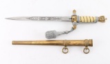 Third Reich Navy Dagger by E&F Horster