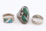 Lot of 3 Mens Rings.