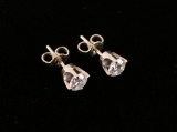 Classic Ladies Diamond Stud Earrings