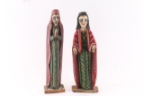 Two Mexican Wooden Santos