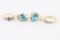 Lot of 4 Vermeil Rings.
