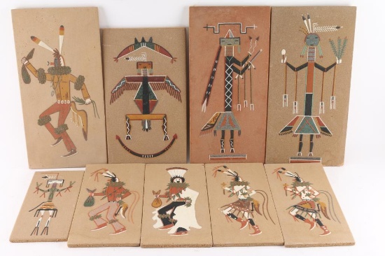 Lot of 11 Sandpaintings.