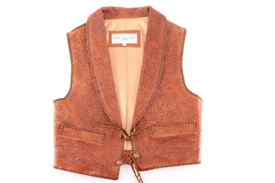 Tooled Leather Alan Michael Vest.
