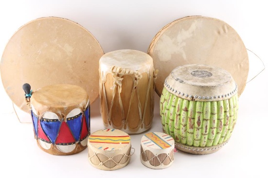 Lot of 15 Indian Drums