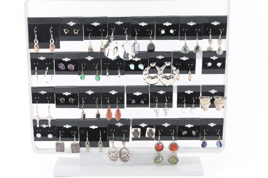 Lot of 32 Pair of Pierced Earrings.