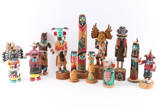 Lot of 14 Hopi Kachinas