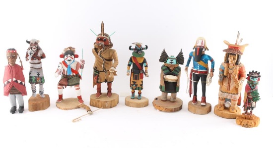 Lot of 9 Hopi Kachinas
