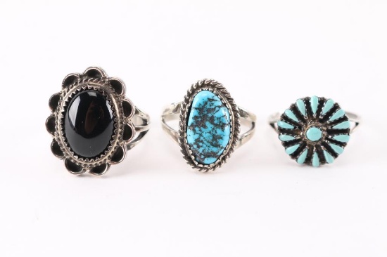 Lot of 3 Native American Rings.