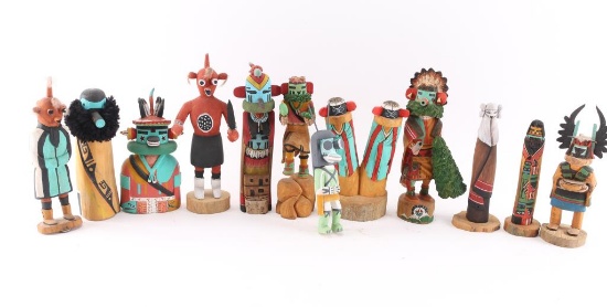 Lot of 9 Hopi Kachinas