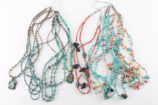 Lot of 7 Beaded Necklaces.
