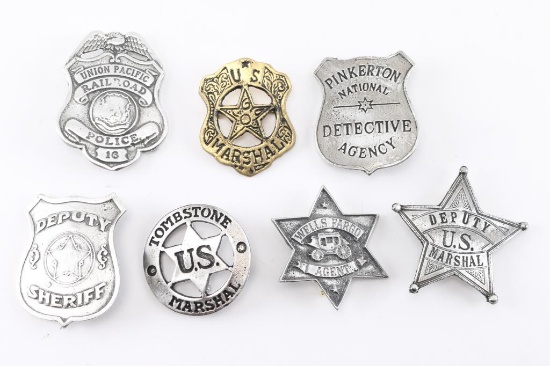 Lot of 7 Reproduction Badges.