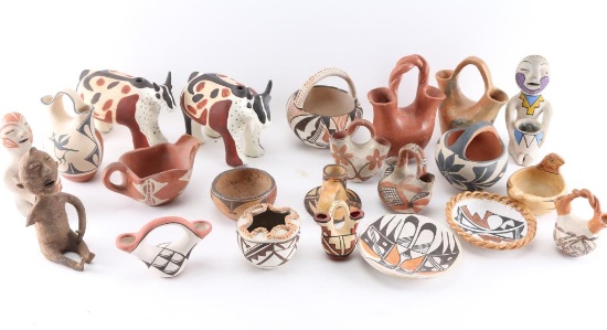 Lot of 22 Native American Pottery Items