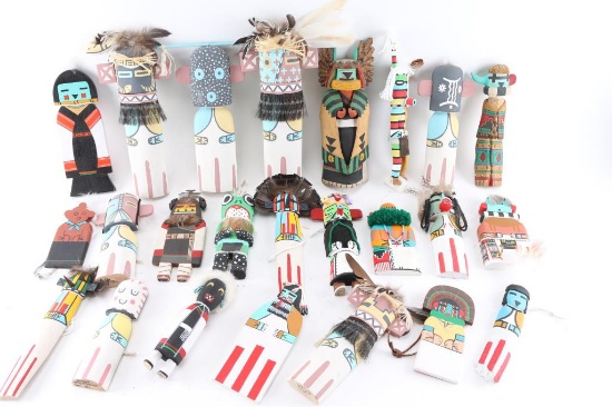 Lot of 24 Hopi Kachinas