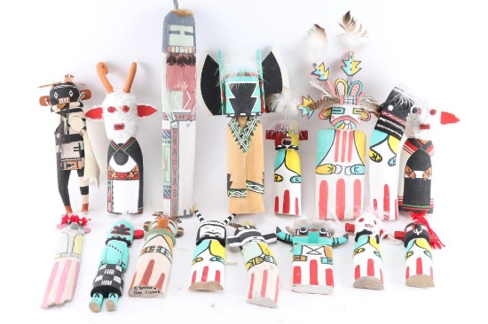 Lot Of 16 Hopi Kachinas