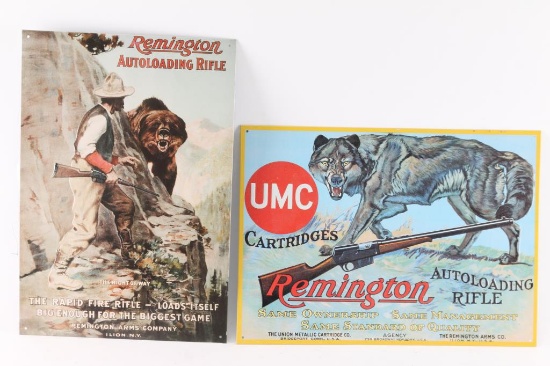 Two Remington Tin signs