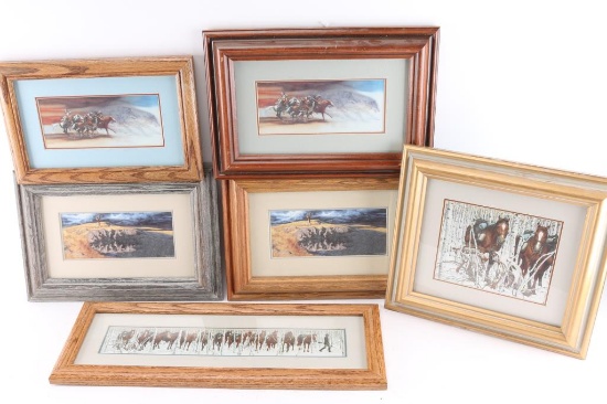 Six Framed Bev Doolittle Prints.
