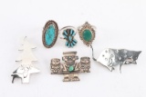 Lot of 3 Rings and 3 Pins.