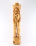 Carving of Cowboy.