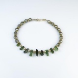 18CAI-48 TOURMALINE & PEARL BRACELET