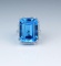 18CAI-26 SWISS BLUE TOPAZ & DIAMOND RING