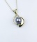 1CAI-46 BLACK PEARL & DIAMOND PENDANT