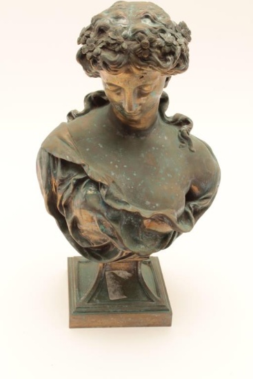 M. MOREAU SIGNED PERIOD BRONZE OF LADY