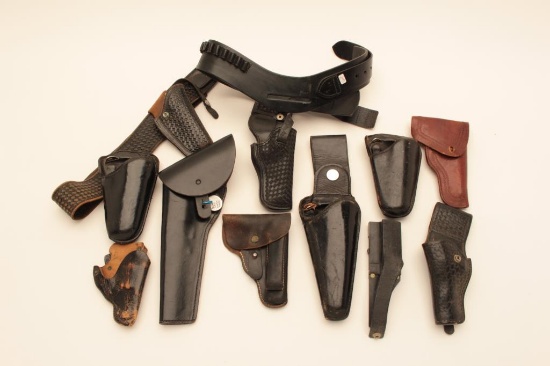18KN-2 LOT OF LEATHER GEAR, HOLSTERS, SLINGS, ETC.