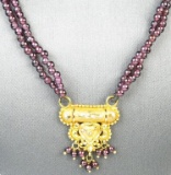 18CAI-24 PURPLE GARNET NECKLACE