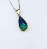 18CAI-38 AUSTRALIAN BLACK OPAL PENDANT