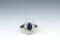 18CAI-40 BLUE SAPPHIRE & DIAMOND RING