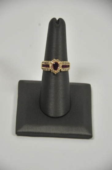 18PD-12 RUBY & DIAMOND RING