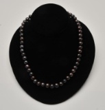 18RPS-25  BLACK/PEACOCK COLORED PEARLS