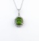 18CAI-79 PERIDOT & DIAMOND PENDANT