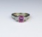 18CAI-31 PINK SAPPHIRE & DIAMOND RING