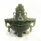 19GFE-35 CARVED GREEN JADE INCENSE BURNER