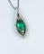 19CAI-9 NAT.COLUMBIAN EMERALD & DIAMOND PENDANT