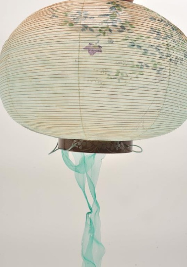 19DO-6 HAND PAINTED JAPANESE LAMP