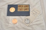 19RPS-23 WASHINGTON BI CENTENNIAL MEDAL & STAMPS